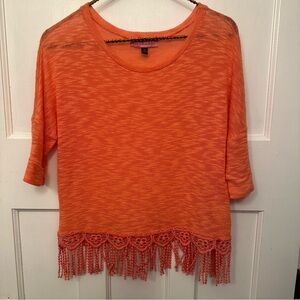 ⭐️ Sugar High XS Crochet Hem Women's Top